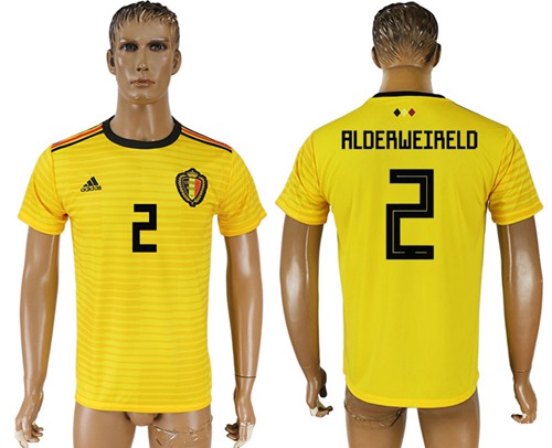 Belgium #2 Alderweireld Away Soccer Country Jersey - Click Image to Close